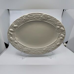 Bordallo Pinheiro Oak Leaf White Oval Serving Platter